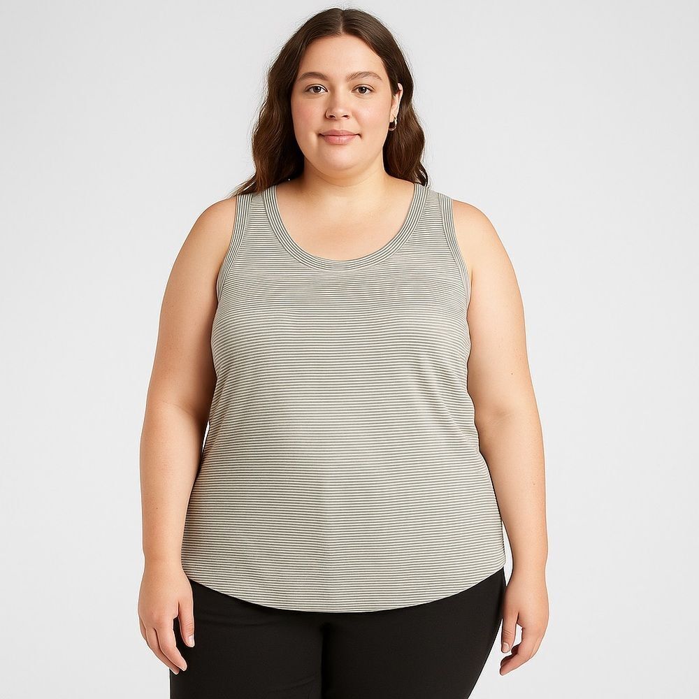 Eddie Bauer Gray Sleeveless Tank Top